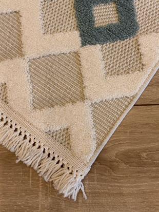 Polo Serisi Örgü İplikli Bohem Desenli Makine Halısı
