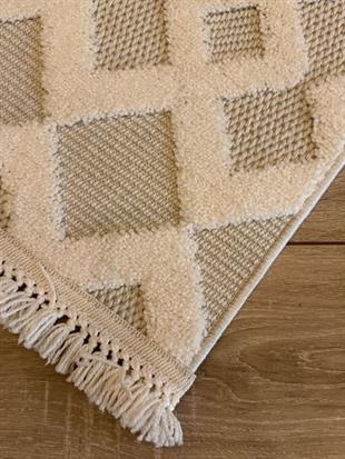 Polo Serisi Örgü İplikli Bohem Desenli Makine Halısı