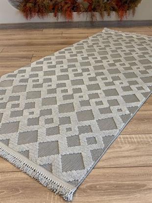 Polo Serisi Örgü İplikli Bohem Desenli Makine Halısı