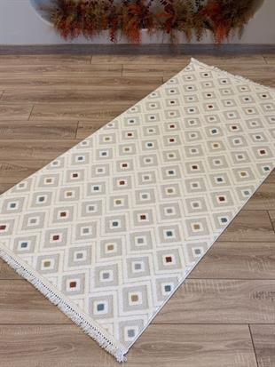 Polo Serisi Örgü İplikli Bohem Desenli Makine Halısı