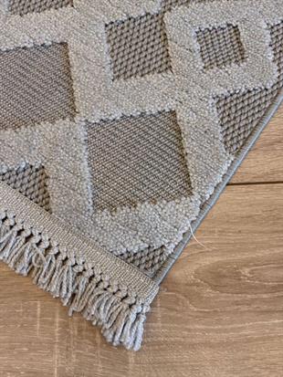 Polo Serisi Örgü İplikli Bohem Desenli Makine Halısı