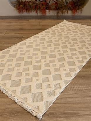 Polo Serisi Örgü İplikli Bohem Desenli Makine Halısı