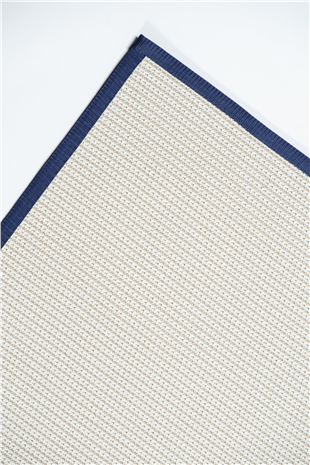 Suit SU01 Cream Biye 09 Navy Doğal Sisal Halı