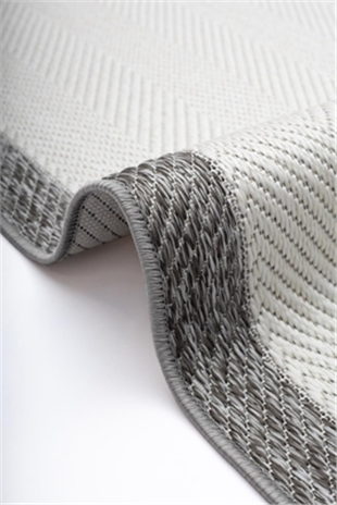 White Antrasit Eco Sisal Halı