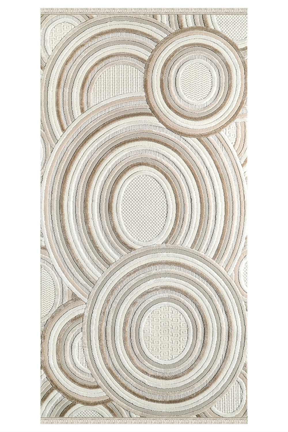 Amorf AR002 Krem Yumuşak Dokulu Makine Halısı