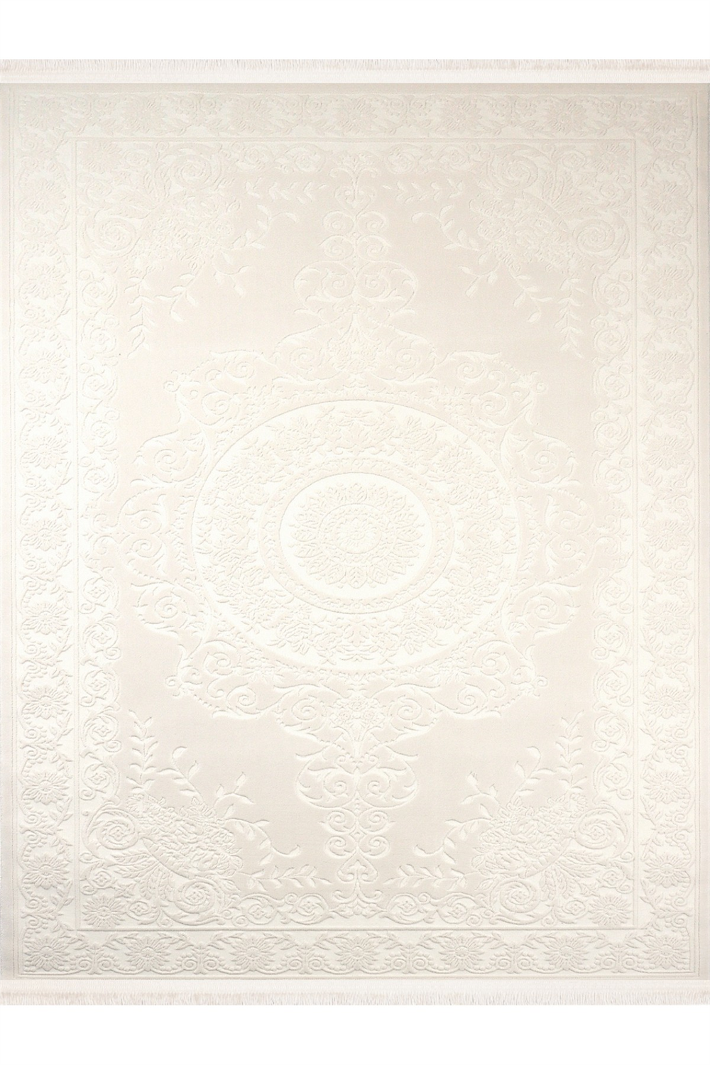 Beyaz Ziynet 132G Polyester Halı