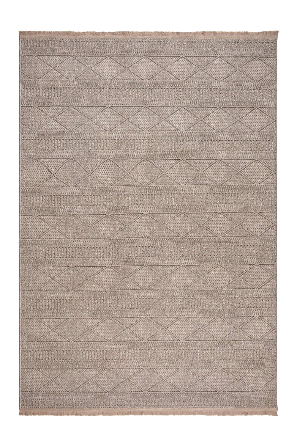 Marie MR01 Beige Makrome Dokumalı Makine Halısı