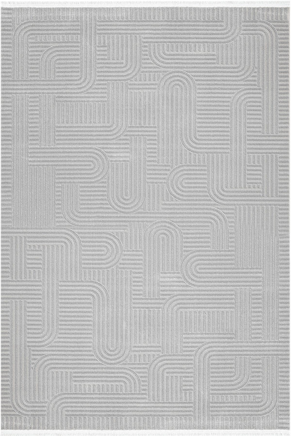 Nova - Wavy Takma Saçaklı Modern Oturma Odası, Antre ve Mutfak Halısı