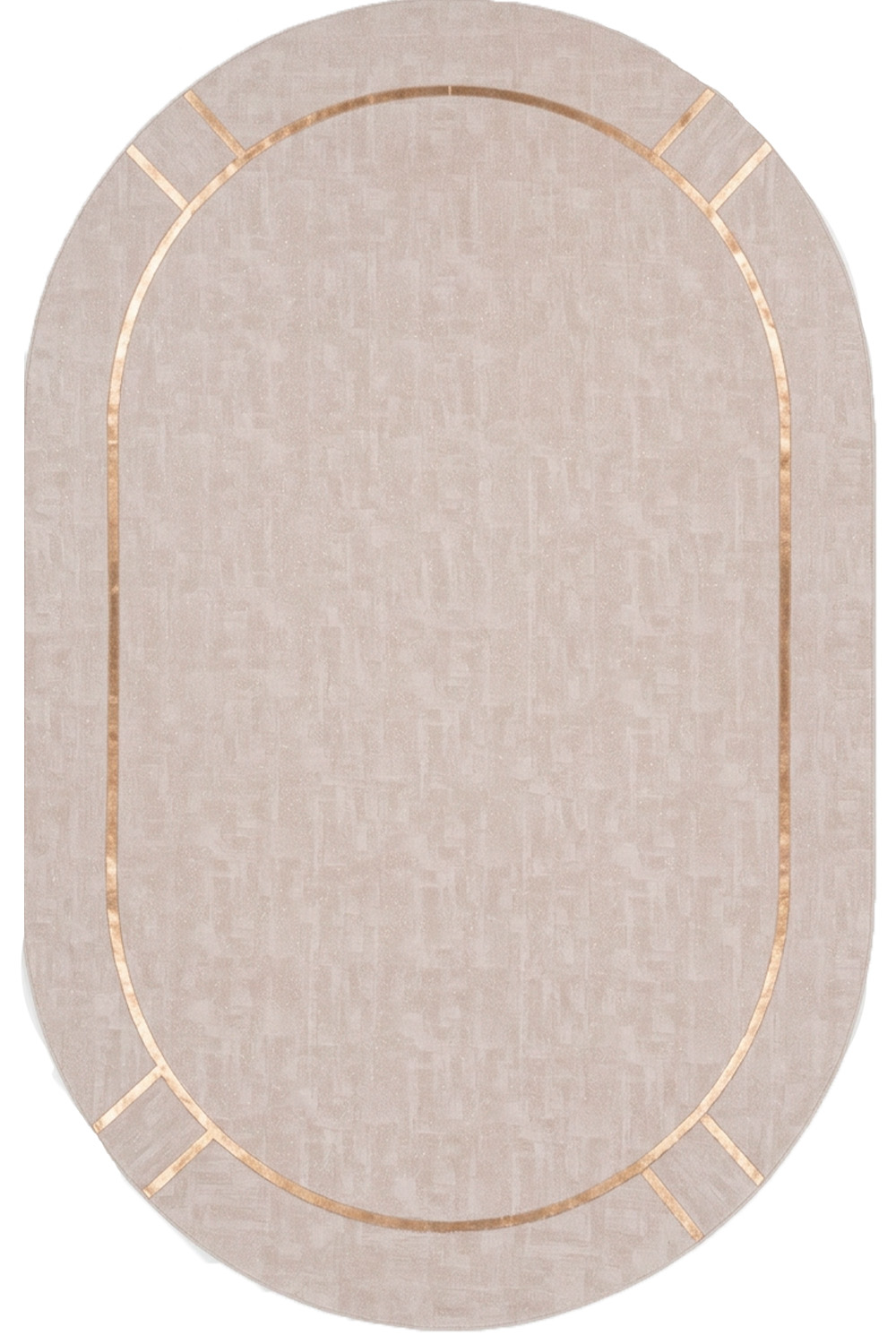 Pembe Rose Rono Deri Oval Halı