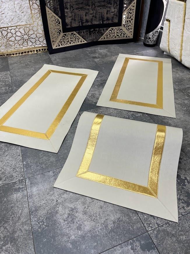 Yüzey Yapısı Deri ve Süetten Oluşan Lazer İşlemeli Dekoratif Halı