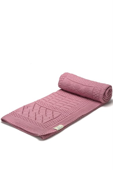 Gleam Desen Pembe Triko Bebek Battaniyesi