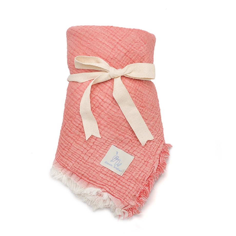 Orange Fluffy Müslin Örtü