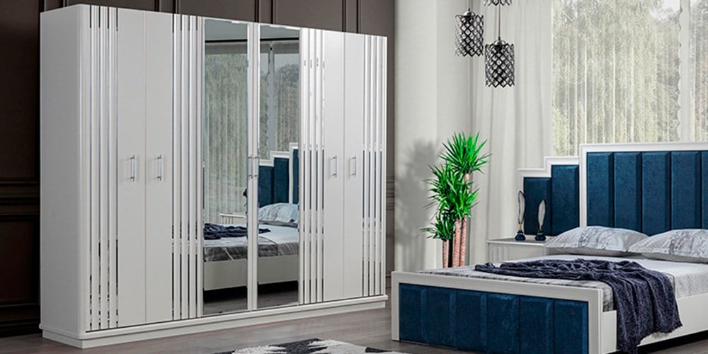 Erva Gümüş Kapaklı Dolap