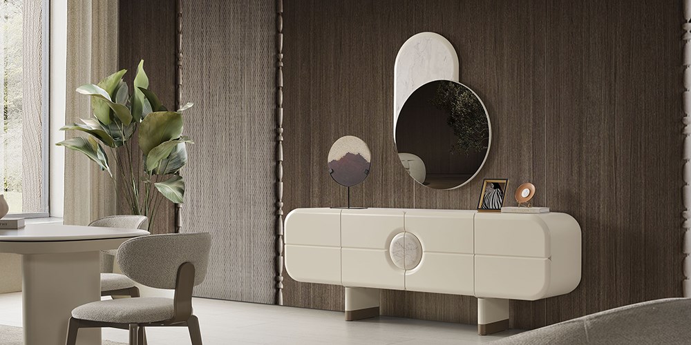 Lotus Aynalı Konsol