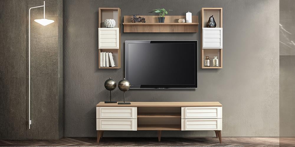 Beykoz Ceviz Beyaz TV Ünitesi