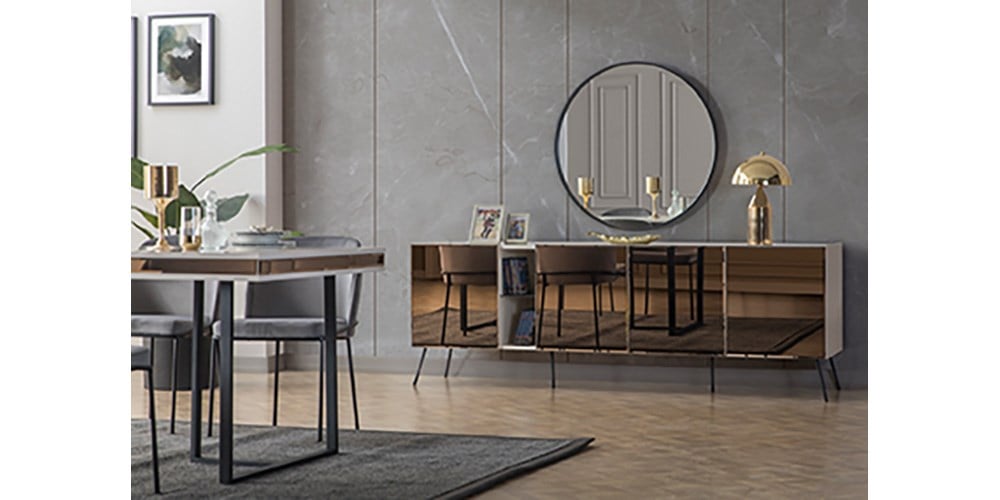 Bronze Aytaşı Aynalı Konsol