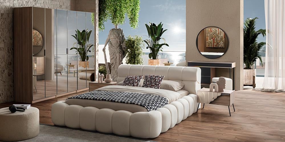 Bronze Ceviz 6 Kapaklı Yatak Odası 