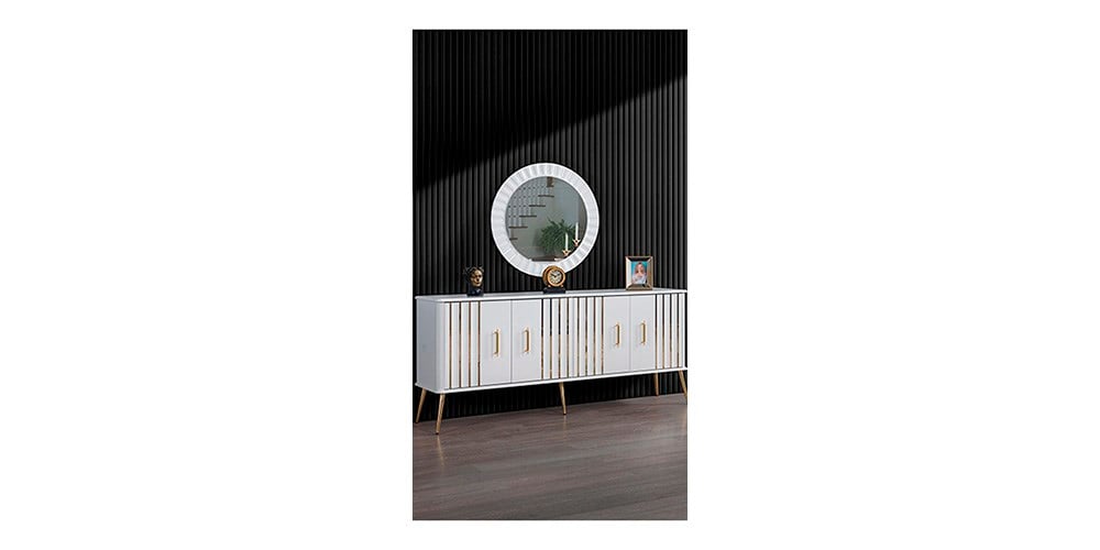 Erva Gold Aynalı Konsol