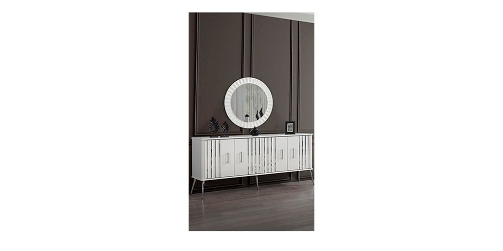 Erva Gümüş Aynalı Konsol