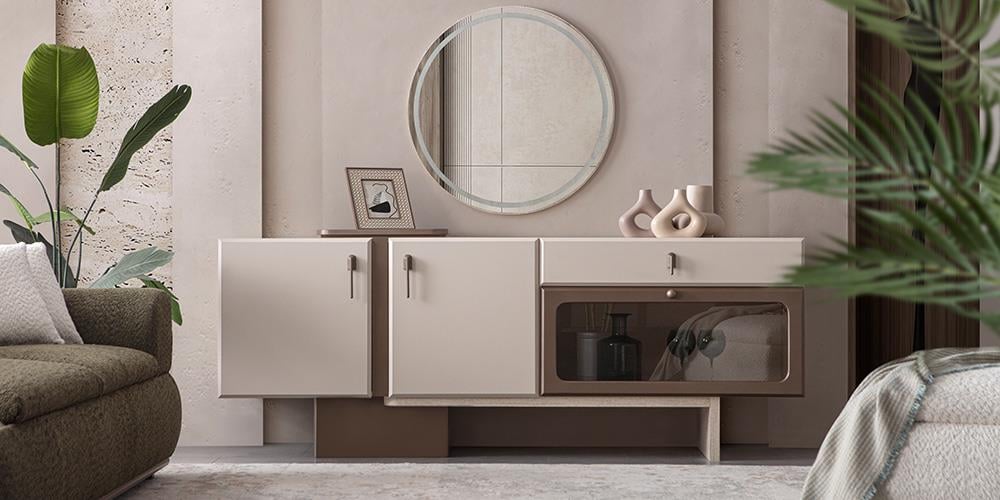 Glorie Aynalı Konsol