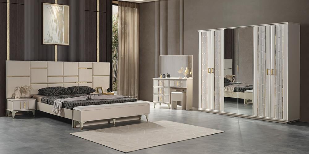 İnci Gold Kapaklı Yatak Odası 