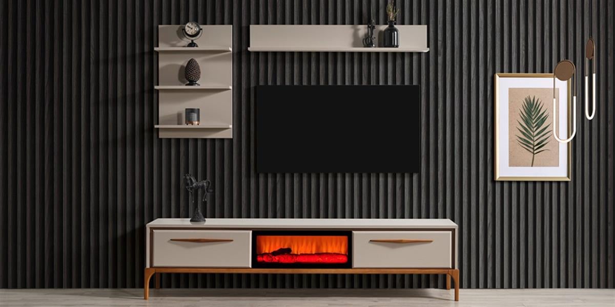 Kumsal Şömineli TV Ünitesi