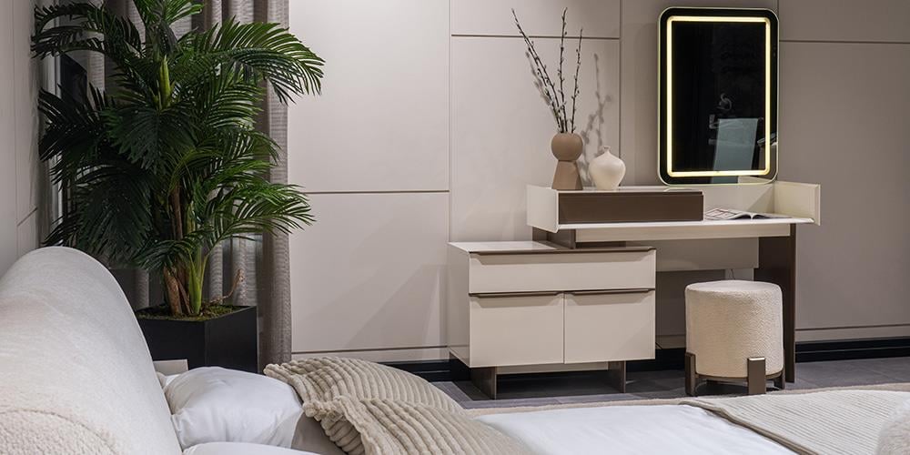 Latte Aynalı Şifonyer