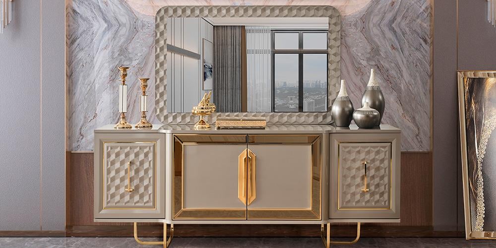 Lounge Nehir Kumu Aynalı Konsol