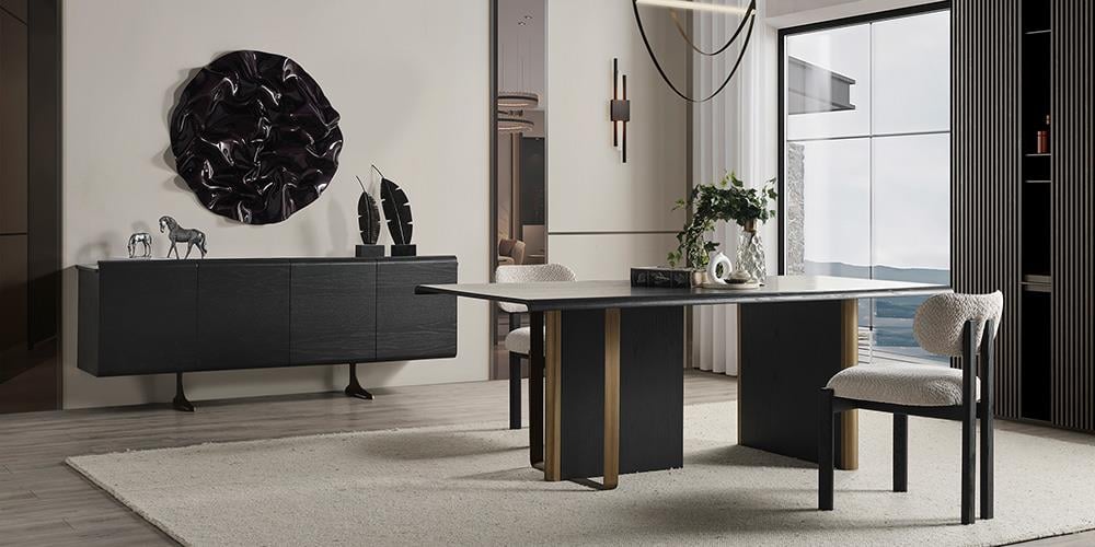 M42 Siyah Yemek Odası Takımı