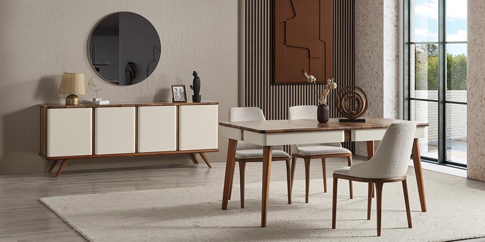 M44 Krem Yemek Odası Takımı