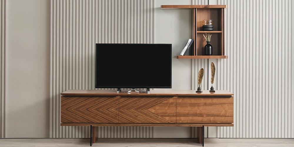 M57 MDF Ceviz TV Ünitesi 