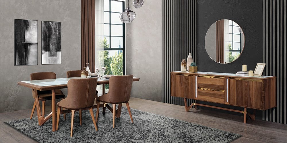 M60 Ceviz Yemek Odası