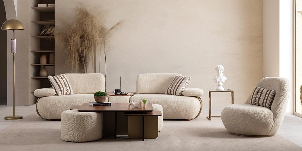 Madrid Sehpalı Üçlü Koltuk