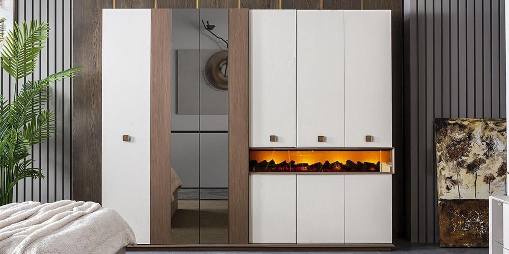 Orjin Şömineli Dolap