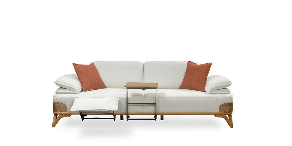 Pierro Sehpalı-Dinlenmeli Üçlü Koltuk