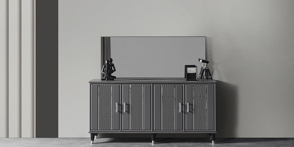 Pırlanta Antrasit  Aynalı Konsol