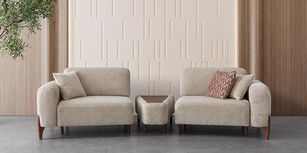 Puzzle Sehpalı Üçlü Koltuk