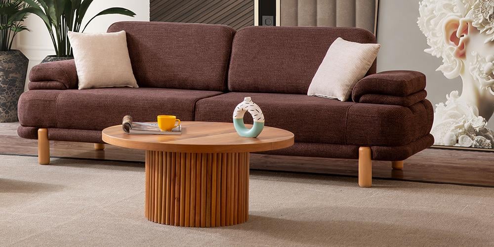 Roma Bordo Üçlü Koltuk