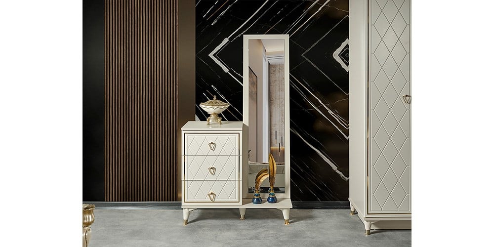 Sedef Aynalı Şifonyer