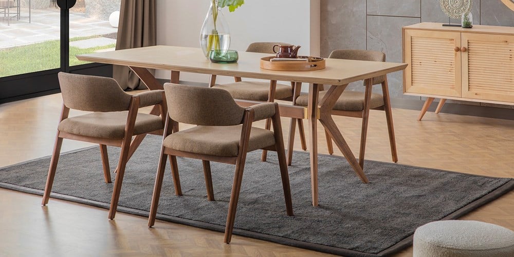 Valeria Ağaç Yemek Masası