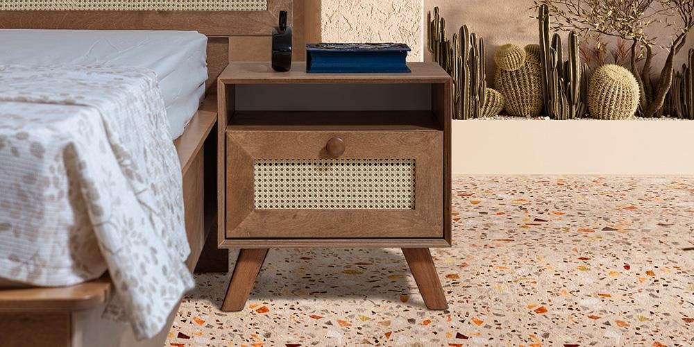 Valeria Çekmeceli Ceviz Komodin