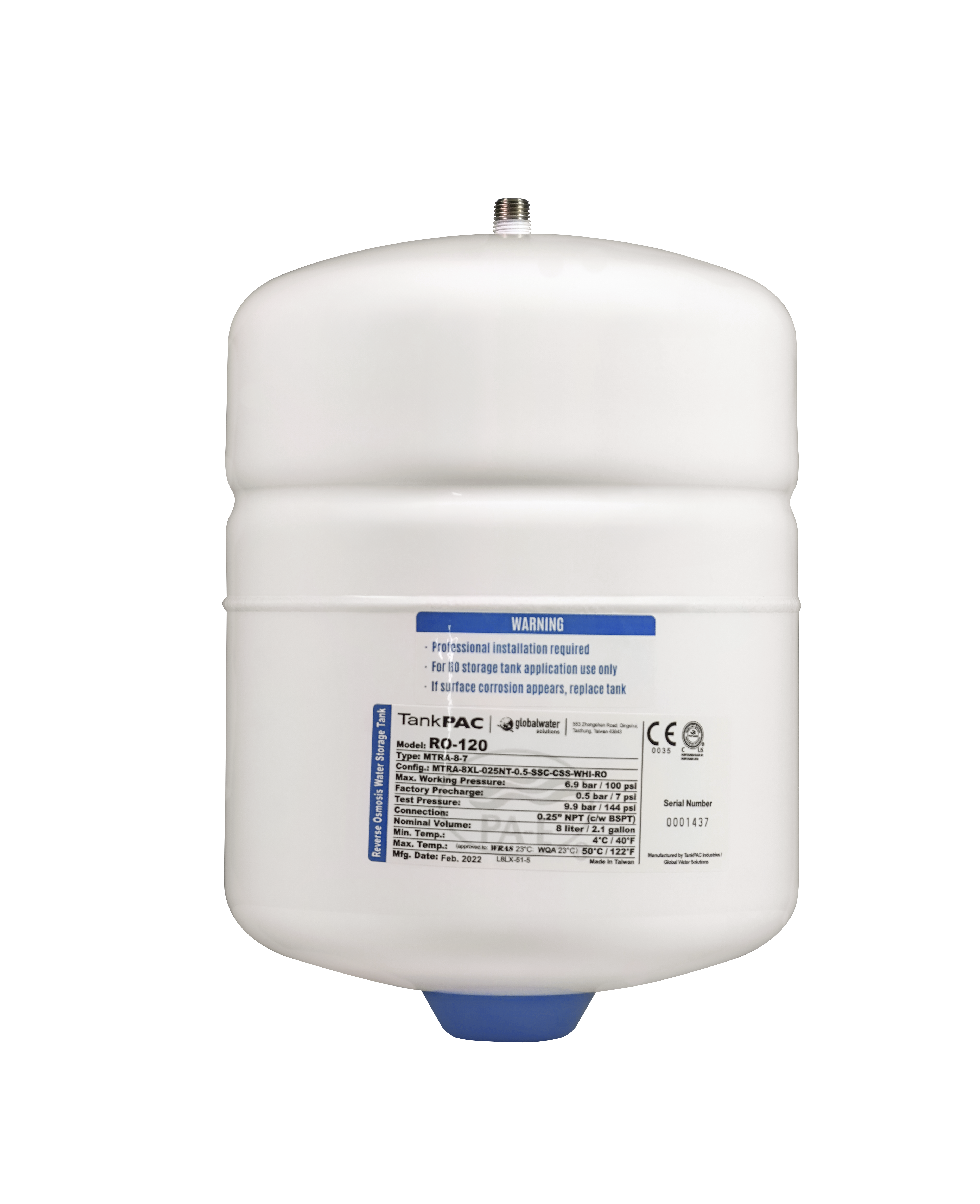 Pae Marka Su Arıtma Cihazı 2 Galon Metal Tank (6 L) NSF'liAquames - Pae Marka Su Arıtma Cihazı 2 Galon Metal Tank (6 L) NSF sertifikalı