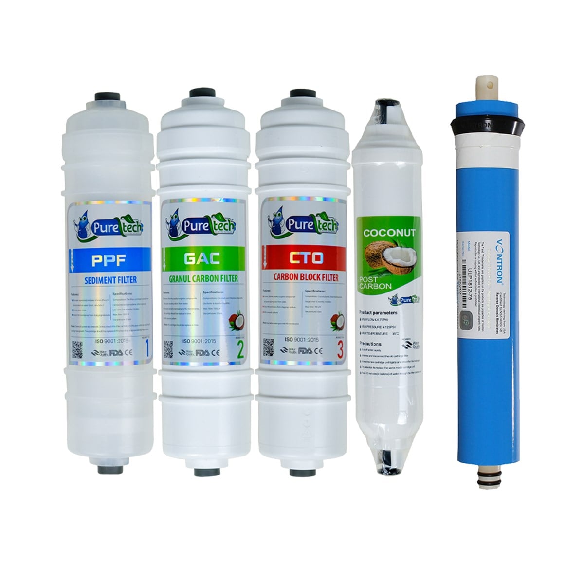 Aquames - Puretech 5'li Filtre Seti MembranlıAquames - Puretech 5'li Filtre Seti Membranlı