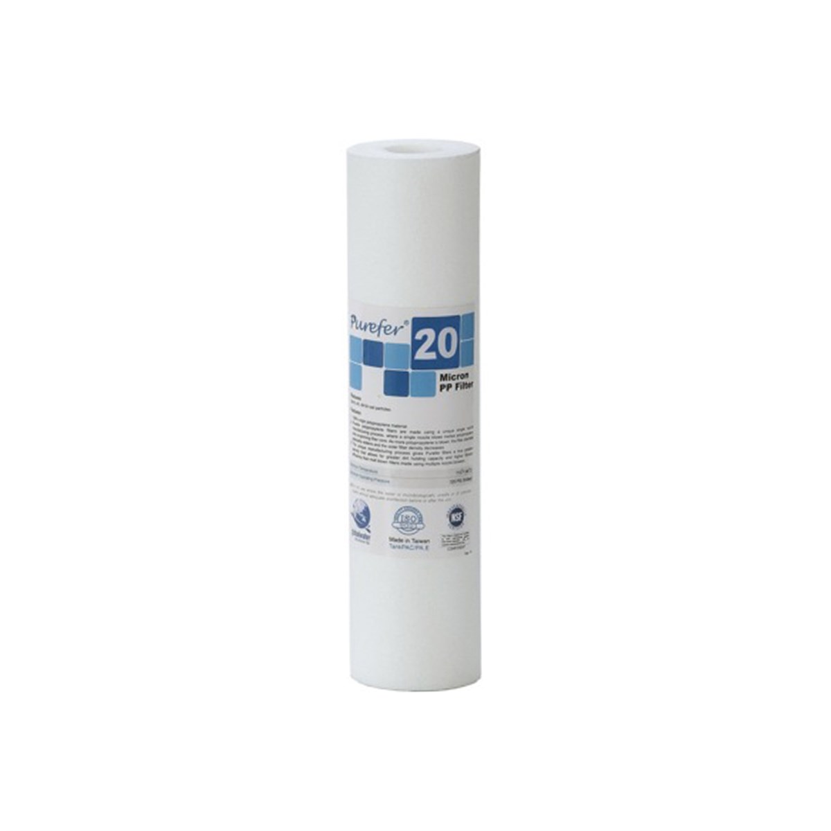 Aquames - Su Arıtma Purefer 10''  20 Mikron Tortu Filtresi NSF'liAquames - Su Arıtma Purefer 10''  20 Mikron Tortu Filtresi NSF'li