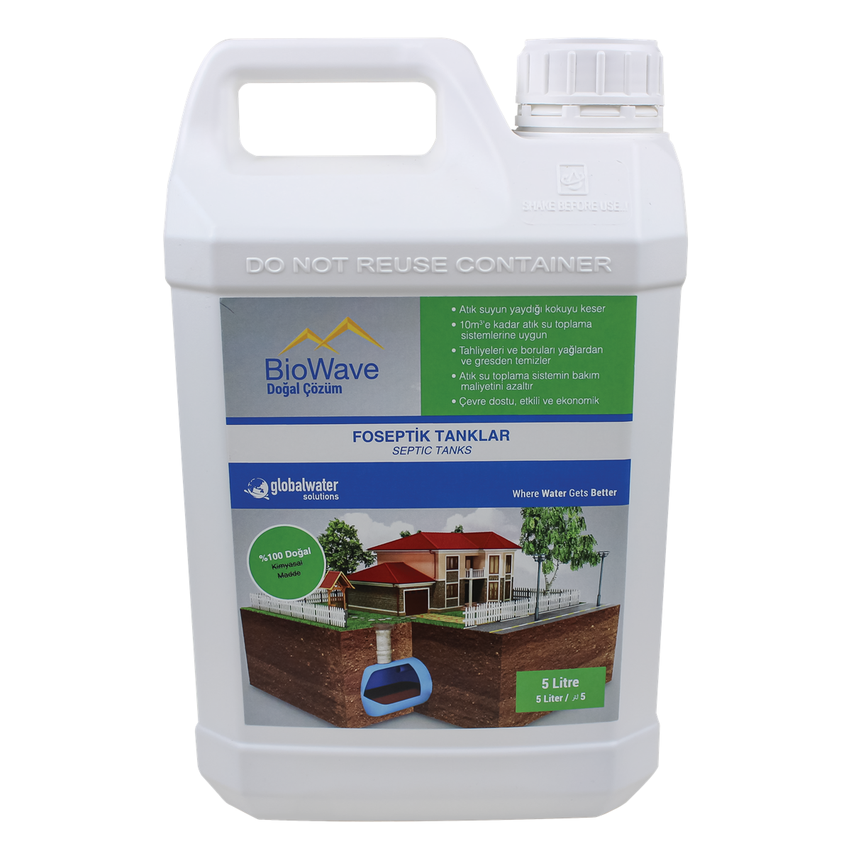 Biowave Foseptik Tanklar Koku ve Atık Giderici - 1 lt