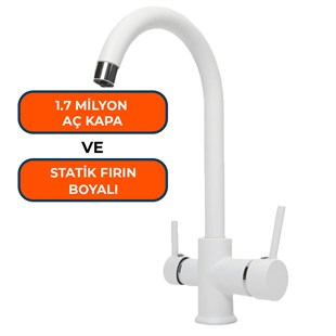 Aquames - Su Arıtma İçin Kuğu modeli Beyaz 3 Yollu Musluk Aquames - Su Arıtma İçin Kuğu modeli Beyaz 3 Yollu Musluk 