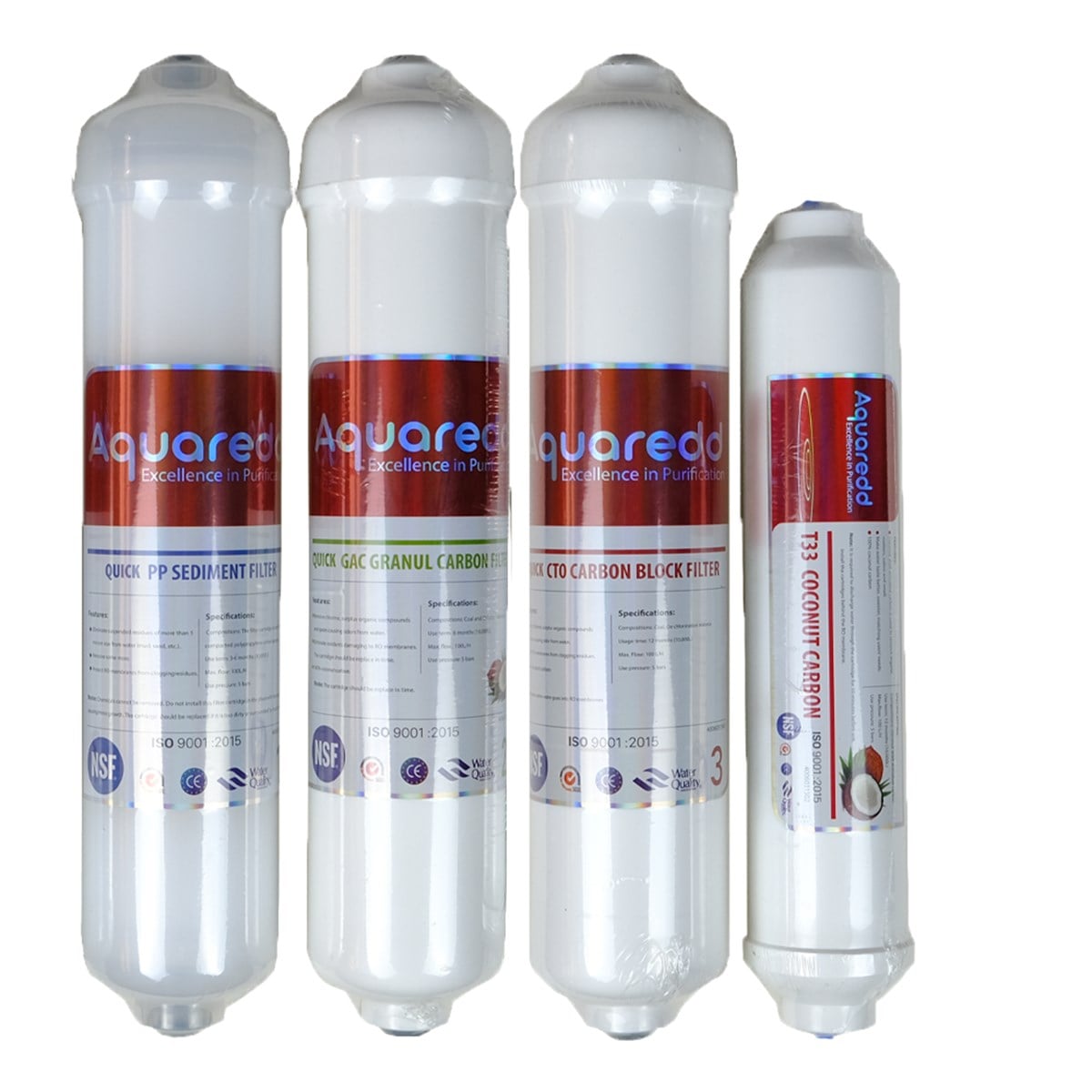 Aquames - Aquaredd Çubuklu Filtre Takımı 4'lü SetAquames - Aquaredd Çubuklu Filtre Takımı 4'lü Set