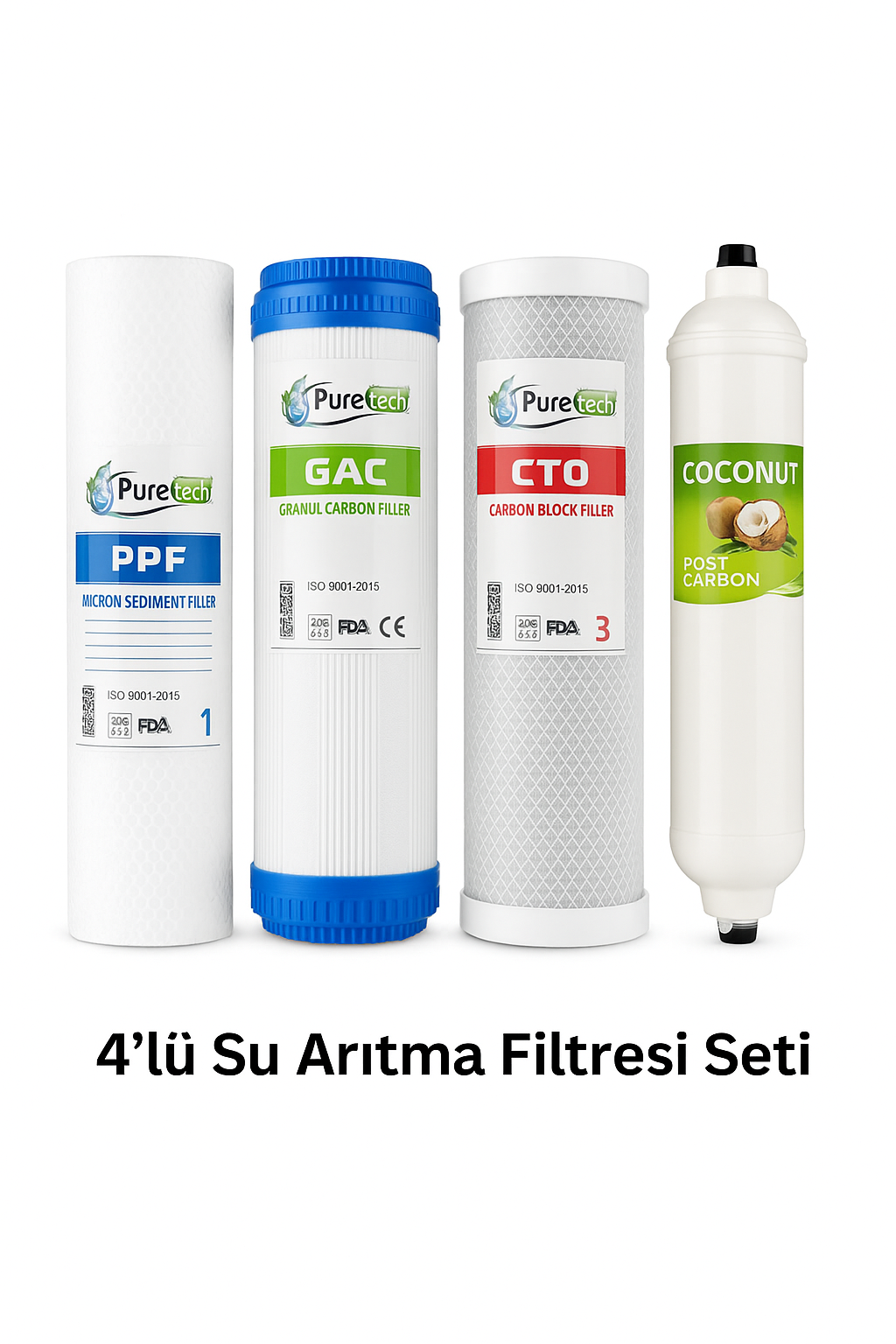 Aquames Inline Membranlı 5 Aşamalı Filtre SetiAquames - Inline Membranlı 5 Aşamalı Filtre Seti