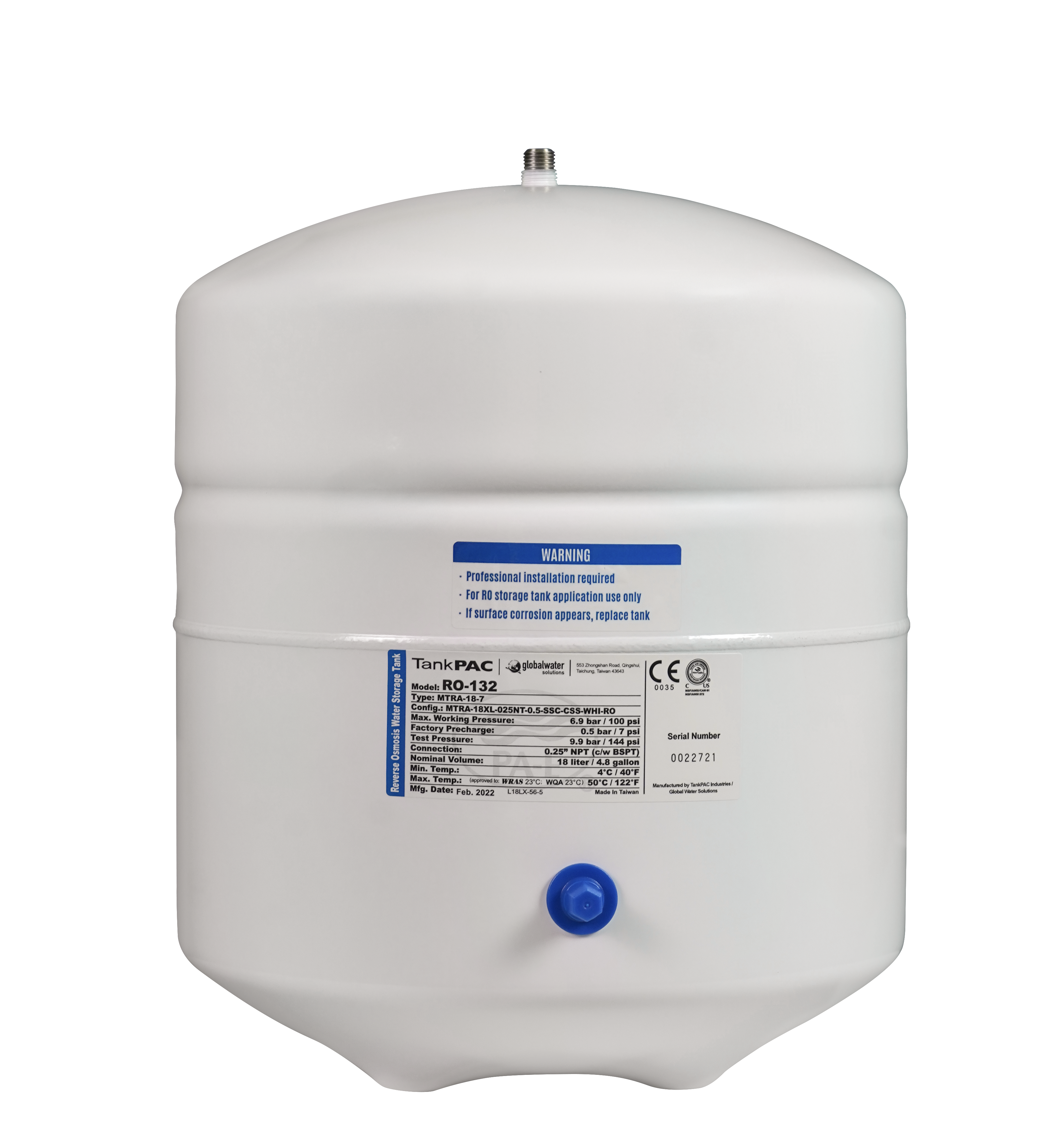 Pae Marka Su Arıtma Cihazı 3.2 Galon Metal Tank (12 L) NSF'liAquames - Pae Marka Su Arıtma Cihazı 3.2 Galon Metal Tank (12 L) NSF sertifikalı