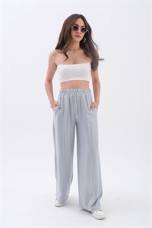 Önü Çimalı Diyagonal Pantolon - Antrasit